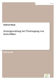 Cover von Steuergestaltung bei Übertragung von Immobilien