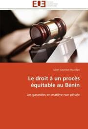 Cover von Le droit à un procès équitable au Bénin