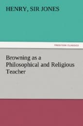 Cover von Browning as a Philosophical and Religious Teacher