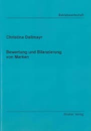 Cover von Bewertung und Bilanzierung von Marken
