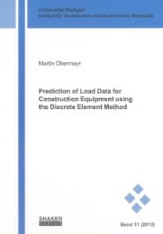 Cover von Prediction of Load Data for Construction Equipment using the Discrete Element Method