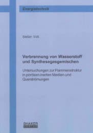 Cover von Verbrennung von Wasserstoff und Synthesegasgemischen