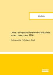 Cover von Liebe als Folgeproblem von Individualität in der Literatur um 1900
