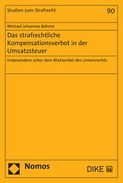 Cover von Das strafrechtliche Kompensationsverbot in der Umsatzsteuer
