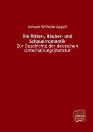 Cover von Die Ritter-, Räuber- und Schauerromantik