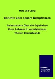 Cover von Berichte über neuere Nutzpflanzen
