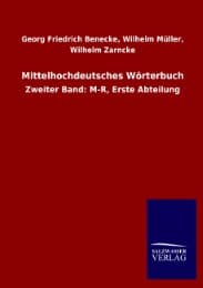 Cover von Mittelhochdeutsches Wörterbuch