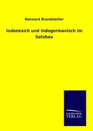 Cover von Indonesich und Indogermanisch im Satzbau