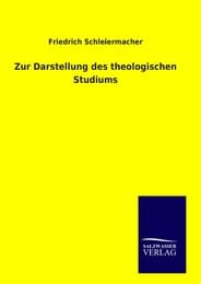 Cover von Zur Darstellung des theologischen Studiums