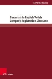 Cover von Binomials in English/Polish Company Registration Discourse