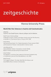 Cover von World War One Veterans in Austria and Czechoslovakia