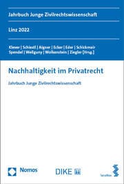 Cover von Nachhaltigkeit im Privatrecht