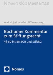 Cover von Bochumer Kommentar zum Stiftungsrecht