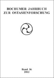 Cover von Bochumer Jahrbuch zur Ostasienforschung 36 / 2012