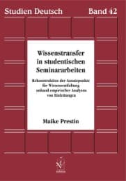 Cover von Wissenstransfer in studentischen Seminararbeiten