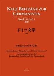 Cover von Neue Beiträge zur Germanistik, Band 13 / Heft 1/2014