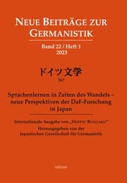 Cover von Neue Beiträge zur Germanistik, Band 22 / Heft 1 / 2023