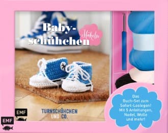 Cover von Babyschühchen häkeln - Das Set mit Wolle und Anleitung