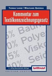 Cover von Kommentar zum Textilkennzeichnungsgesetz