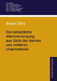 Cover von Die betriebliche Altersversorgung aus Sicht der kleinen und mittleren Unternehmen