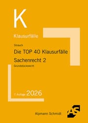 Cover von Die TOP 40 Klausurfälle Sachenrecht 2