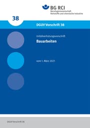 Cover von DGUV Vorschrift 38 - Bauarbeiten