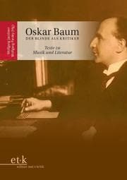 Cover von Oskar Baum - Der Blinde als Kritiker