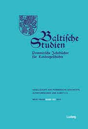 Cover von Baltische Studien, Pommersche Jahrbücher für Landesgeschichte. Band 101 NF