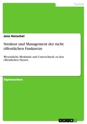 Cover von Struktur und Management der nicht öffentlichen Funknetze
