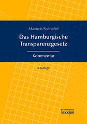 Cover von Das Hamburgische Transparenzgesetz