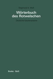 Cover von Wörterbuch des Rotwelschen / Wörterbuch des Rotwelschen