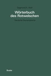 Cover von Wörterbuch des Rotwelschen