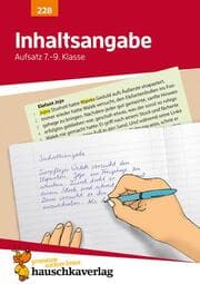 Cover von Inhaltsangabe. Aufsatz 7.-9. Klasse, A5-Heft