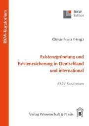Cover von Existenzgründung und Existenzsicherung in Deutschland und international.