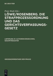 Cover von Autorenverzeichnis; Gesamtregister