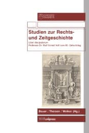 Cover von Studien zur Rechts- und Zeitgeschichte