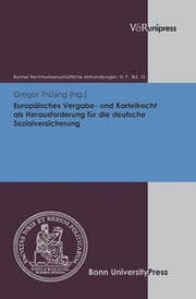 Cover von Europäisches Vergabe- und Kartellrecht als Herausforderung für die deutsche Sozialversicherung