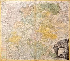 Cover von Historische Karte: Land Thüringen 1738 (Thüringen Tabula)
