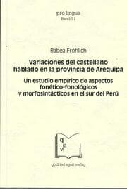 Cover von Variaciones del castellano hablado en la provincia de Arequipa