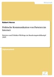 Cover von Politische Kommunikation von Parteien im Internet