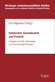 Cover von Solidarität, Subsidiarität und Freiheit