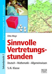 Cover von Sinnvolle Vertretungsstunden 5./6. Klasse