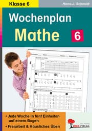Cover von Wochenplan Mathe / Klasse 6