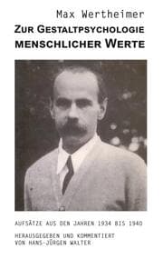 Cover von Zur Gestaltpsychologie menschlicher Werte (Autor: Max Wertheimer)