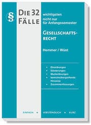 Cover von Die 32 wichtigsten Fälle Gesellschaftsrecht