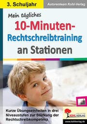 Cover von Mein tägliches 10-Minuten-Rechtschreibtraining an Stationen, Klasse 3