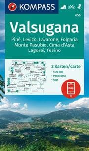 Cover von KOMPASS Wanderkarten-Set 656 Valsugana, Pine, Levico, Lavarone, Folgaria, Monte Pasubio, Cima d'Asta, Lagorai, Tesino (3 Karten) 1:25.000