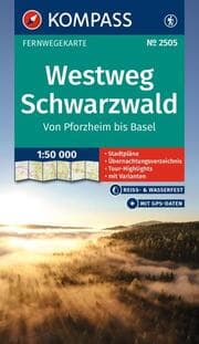 Cover von KOMPASS Wander-Tourenkarte Westweg Schwarzwald 1:50.000
