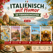 Cover von Italienisch mit lustigen Kurzgeschichten - 50 Tiergeschichten A1-A2