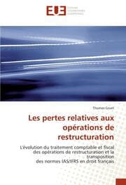 Cover von Les pertes relatives aux opérations de restructuration